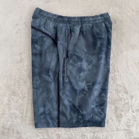 Lululemon Pace Breaker Short Medium Linerless 9" Diamond Dye Blue Charcoal Black - Picture 4 of 9